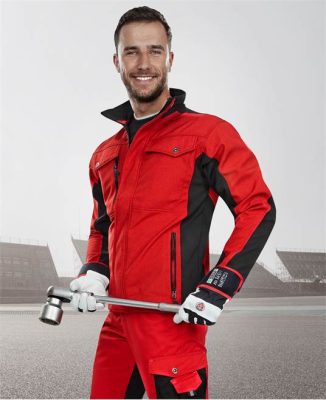 PRE100 miękki. kurtka czerwono-czarna